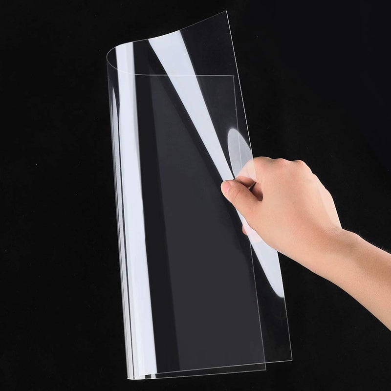 Aulufft 25 Pack Clear Plastic Sheets 4 Mil 12" x 12" Clear Plastic Stencil, Acetate Sheets Reusable Clear Template Sheets for Laser Cutting,Cut Tool Template Material - Image 2